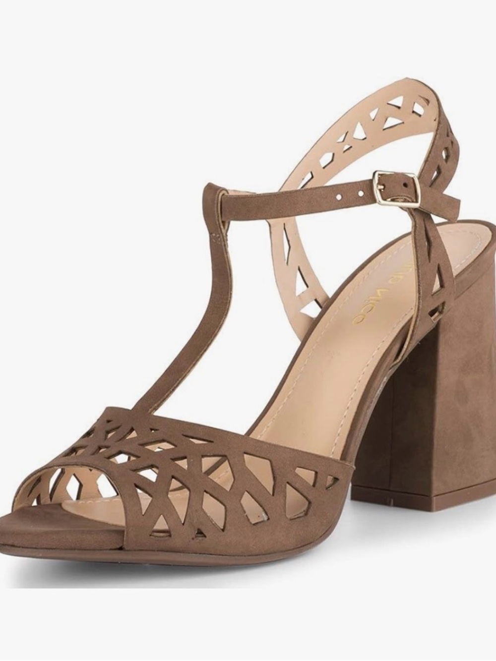 Klub Nico TESSA Heeled Sandals Nubuck in Truffle W(11) Retail $110